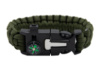 Браслет для виживання Tramp кресало/кремінь, 2м паракорда green UTRA-237