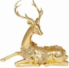 Декоративная статуэтка «Олень в кружеве» 37.5х36см, полистоун, золото