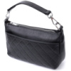 Елегантна сумка для жінок на три відділення з натуральної шкіри 722805 Чорний