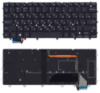 Клавиатура для ноутбука Dell XPS (13 9343) с подсветкой (Light), Black, (No Frame), RU