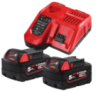Енергокомплект Li-Ion MILWAUKEE, M18 NRG-502С (зарядний пристрій M12-18FC, 2 акумулятори М18 В5 5Аг)