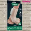 Вібронасадка на пеніс «Vibrating ridge knights ring with scrotum sleeve white» від LoveToy