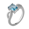 Серебряное кольцо CatalogSilver с топазом Лондон Блю 1.547ct, вес изделия 2,99 гр (2062585) 17.5 размер