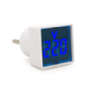 Цифровой вольтметр в розетку LED-102Bl, диапазон измерений 50-380V, Blue, 30х30х52мм