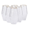 Набір склянок Stunning фактурних 6 штук по 600 мл, прозорий