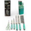 Набір ножів з нержавіючої сталі з основою Rainberg RB-2326 Green