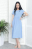 Літня сукня міді вільного крою «Ordinary» оптом | Батал Блакитний, 50-52