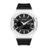 Чоловічий спортивний годинник Sanda 6016 White-Black з комбінованим циферблатом та водонепроникністю 50 м