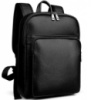 Шкіряний рюкзак для ноутбука класичний чорний