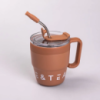 Термочашка Coffee & Tea 480 мл з трубочкою і подвійним відкриванням, коричневий
