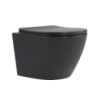 Унітаз підвісний Robin Ultra Quiet 490×365×325 мм, Anthracite, з сидінням Slim Duroplast / Soft-close / Quick Release QT13332381АSAN Qtap