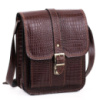 Сумка на плече з шкіри під крокодила ручна робота Коричневий (1939512658)