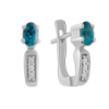 Серебряные серьги CatalogSilver с топазом Лондон Блю (2073185)