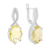 Серебряные серьги CatalogSilver с Натуральным зеленим кварцем 9.72ct, фианитами (2162155)