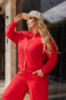 Жіночий трикотажний костюм зі штанами палаццо «Alicante» | Норма і батал| Розпродаж моделі Червоний, 50-52