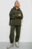 Спортивний костюм жіночий на флісі, колір хакі, 247R2011K