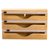 Бамбуковый органайзер для пищевой пленки и фольги с резаком 33.5×21.5×7.5 (см) HP-BYM