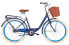 Велосипед уцененный ST 26« Dorozhnik LUX Velosteel рама- с багажником зад St, с крылом St, с корзиной Pl 2022 STK-D-139 (синий с голубым (м))