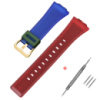 Ремінець для Casio G-Shock GA-100/110/120/400/700 Transl-Red-Blue GD полімерний напівпрозорий