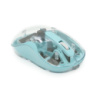 Мышь беспроводная JEDEL WD141T-Bl, 1200, 2.4 GHz+Bluetooth 5.0, 3.7V 300mAh, Type-C зарядка. 109x60x32 мм. 69 г. Transparent-Blue, Box