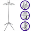 Стойка вешалка для отпаривателя одежды,телескопическая для глажки вещей паром,выдвижная 85-160 см,серая