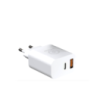 Мережевий зарядний пристрій WUW-C172 20W PD USB-C + USB QC3.0 18W white (6972573335381)