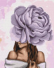 Картина за номерами «Дама з фіолетовою півонією» 40х50см