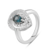 Серебряное кольцо CatalogSilver с топазом Лондон Блю, вес изделия 4,97 гр (2099161) 18 размер