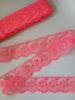 Кружево яблочко / ширина 4 см / светло красный /  1 метр