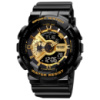 Чоловічий годинник Skmei 1834 Black-Gold — спортивна модель зі стрілково-електронним циферблатом та підсвічуванням