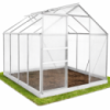 Садовая теплица из поликарбоната 4,75 м2 (2,5 х 1,9 х 1,95 м), Прозрачная