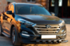 Передняя защита Shark Black (нерж) для Hyundai Tucson TL 2016-2021 гг