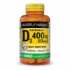 Витамин D 400 ME, вкус ванили, Vitamin D, Mason Natural, 100 жевательных таблеток