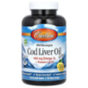 Жир печінки норвезької тріски, смак лимона, Wild Norwegian, Cod Liver Oil Gems, Carlson, 150 гелевих капсул