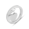 Серебряное кольцо CatalogSilver с фианитами, вес изделия 3,32 гр (2152590) 18 размер