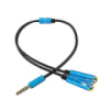 Кабель аудіо 3,5мм jack M / 2*3.5мм F Splitter (3 pin) метал у коробці