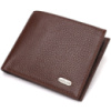 Чудовий чоловічий портмоне з натуральної зернистої шкіри 721775 Коричневе