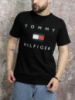 Чоловіча футболка Tommy Hilfiger чорна (вел. лого)