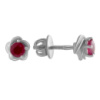Серебряные серьги CatalogSilver с натуральным рубином 0.85ct (2064633)
