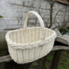 Кошик «Феделканька» 1 шт. 35x25x15 см плетений з натуральної відбіленленої лози для Великодня пасхальна корзина
