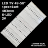 LED підсвітка TV Kivi 49-50« Haier: UE50U6500 LS49AL72 FD4951A-LU G49Y 50A6 50A6M LE50U51A LE50U65 LE50A70 1шт