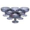 Набор креманок на ножке 6 шт 400 (мл) стеклянные креманки для мороженого, фруктов, десертов Серый HP7117G
