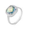 Серебряное кольцо CatalogSilver с мистик топазом 5.66ct, вес изделия 3,57 гр (2100034) 18 размер
