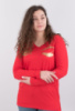 Жіноча червона кофта з декором