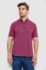 Сорочка чоловіча в клітку, колір малиновий, 214R2445-1
