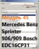 Модуль 45 загрузчика прошивок PCMflash - Mercedes Benz Sprinter 906/909 Bosch EDC16CP31