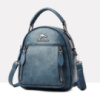 Женская сумка рюкзак трансформер эко кожа, маленький рюкзачок сумочка женская 2 в 1 Кенгуру Синий
