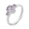 Серебряное кольцо CatalogSilver с натуральным аметистом 1.2ct, вес изделия 2,19 гр (2179320) 17 размер