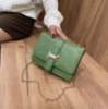Женская мини сумочка клатч под рептилию, Маленькая сумка на цепочке рептилия Зеленый
