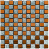 Мозаика из декоративного стекла 298х298х4,5мм Серый+оранж SW-00002361